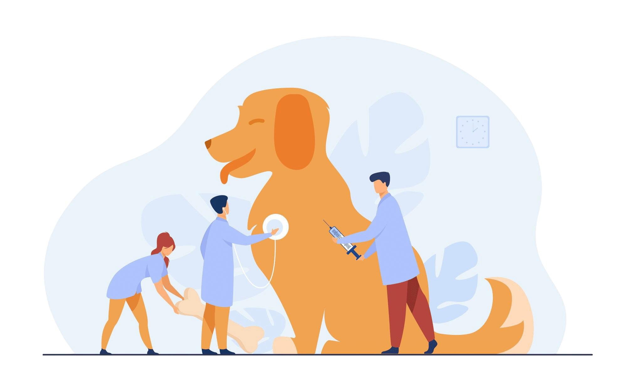 petits-medecins-soignant-chien-dans-cabinet-veterinaire